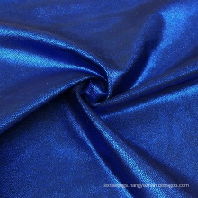 swimsuit blue dot foil print high elastic metallic knitted fabric for dance wear